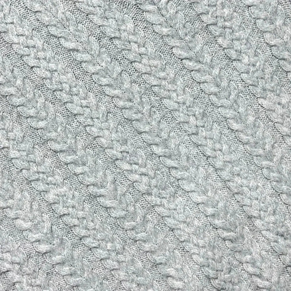 White House Black Market Cable Knit Asymmetrical Gray Poncho Pullover Shawl - Picture 2 of 10